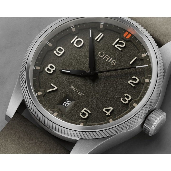 Oris Propilot 41mm Moss Dial Moss Strap