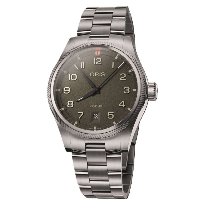 Oris Propilot 41mm Moss Dial Stainless Steel Steel Bracelet