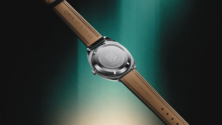 Oris Heritage 35mm Silver Dial Black Leather Strap