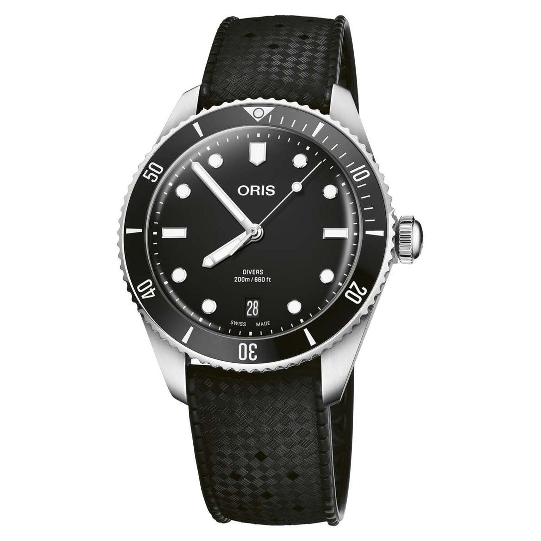 Oris Divers 39mm Black Dial Silver Steel Bracelet