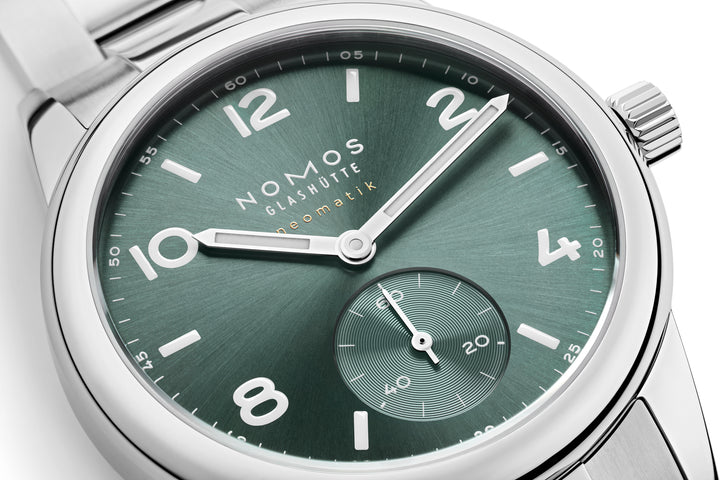 NOMOS Club 37mm PVD coated, petrol green, sunburst decoration Dial Grey Bracelet Club Sport, with quick-change spring bars Strap