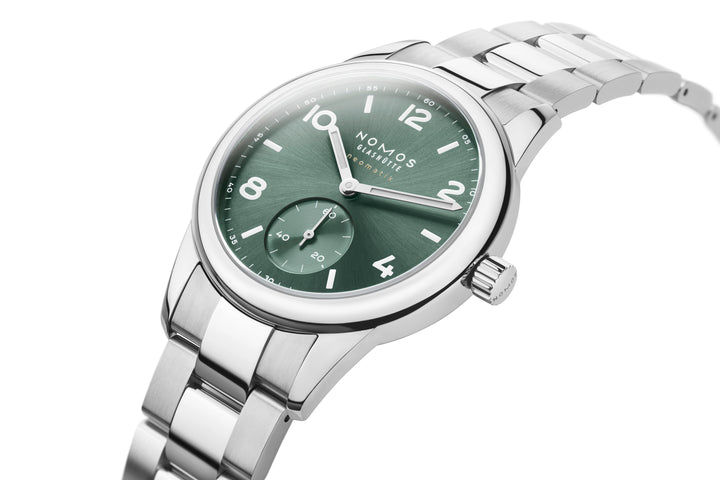 NOMOS Club 37mm PVD coated, petrol green, sunburst decoration Dial Grey Bracelet Club Sport, with quick-change spring bars Strap