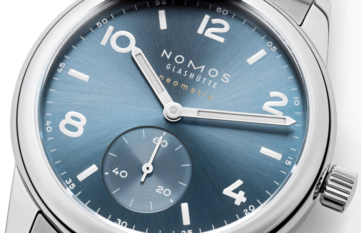 NOMOS Club 37mm PVD coated, polar blue, sunburst decoration Dial Grey Bracelet Club Sport, with quick-change spring bars Strap