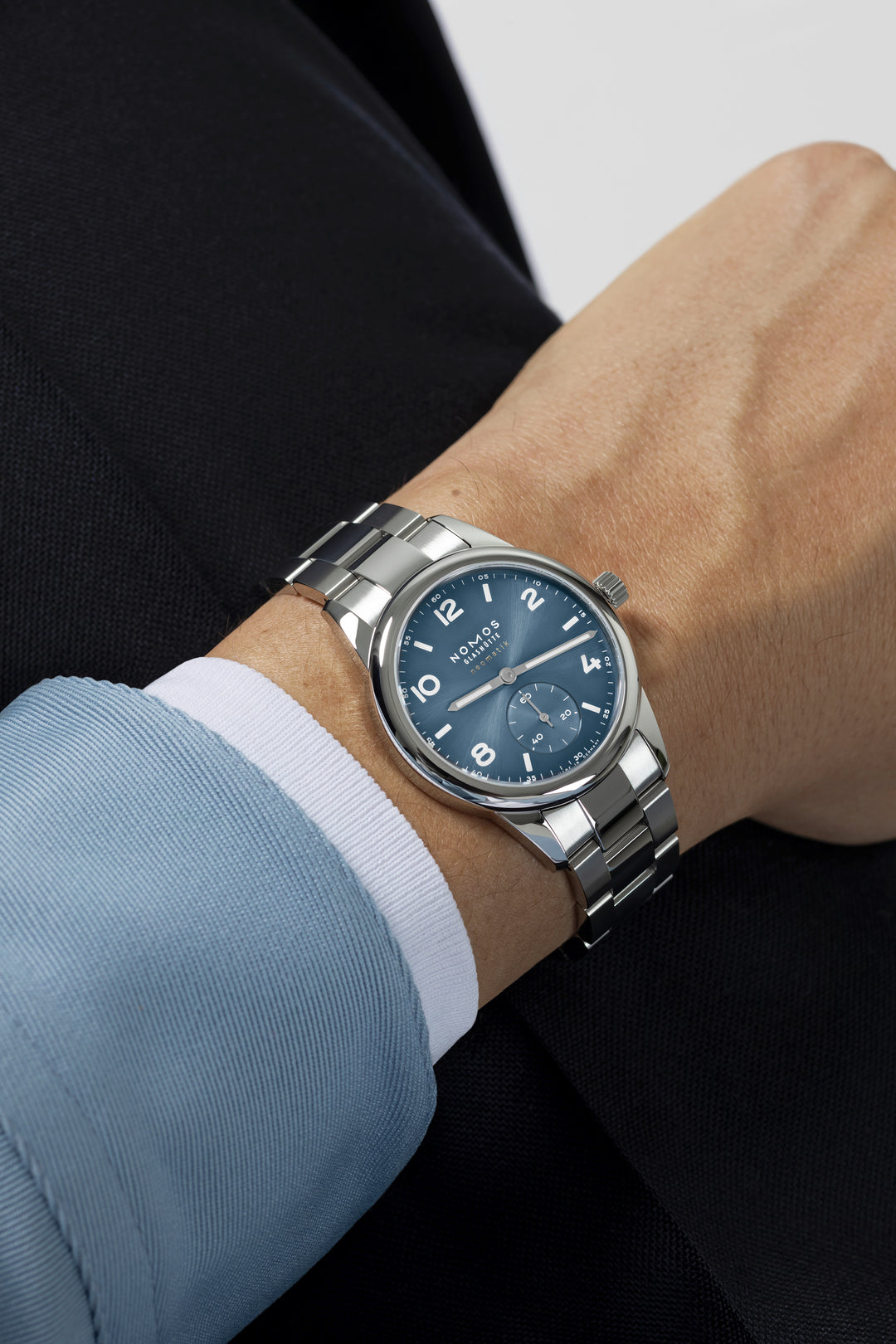 NOMOS Club 37mm PVD coated, polar blue, sunburst decoration Dial Grey Bracelet Club Sport, with quick-change spring bars Strap