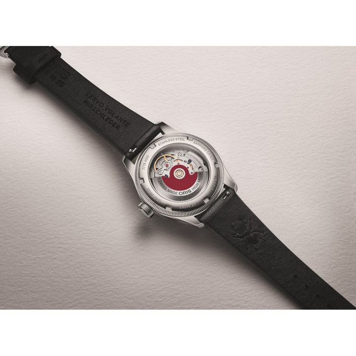 Oris Big Crown Bullseye 38mm Multi Color Dial Black Leather Strap