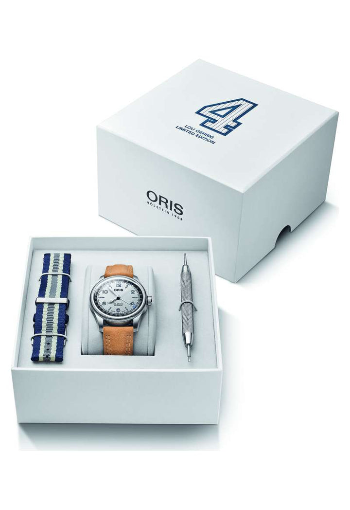 Oris Big Crown 40mm Silver Dial Brown Calf Strap