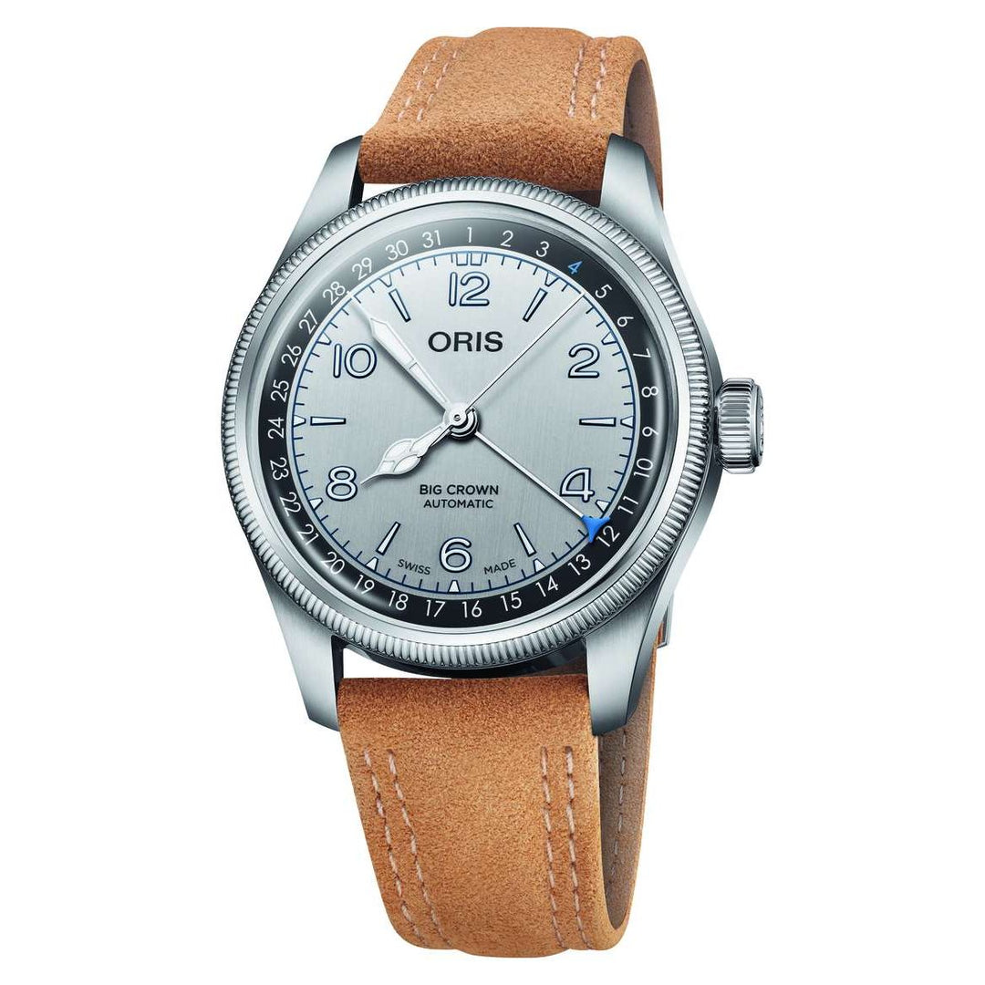 Oris Big Crown 40mm Silver Dial Brown Calf Strap