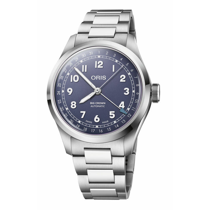 Oris Big Crown Pointer Date 40mm Purple Dial Silver Steel Bracelet