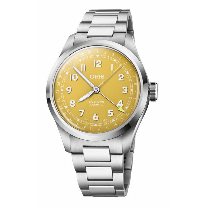 Oris Big Crown Pointer Date 40mm White Dial Silver Steel Bracelet