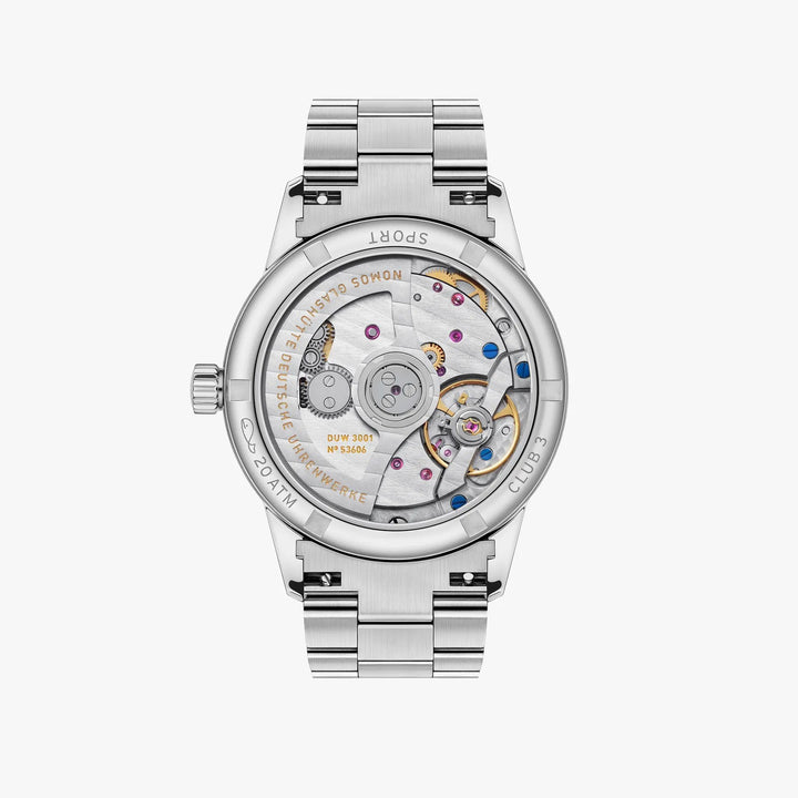 NOMOS Club 34mm Purple Dial Grey Stainless steel Club Sport bracelet Strap