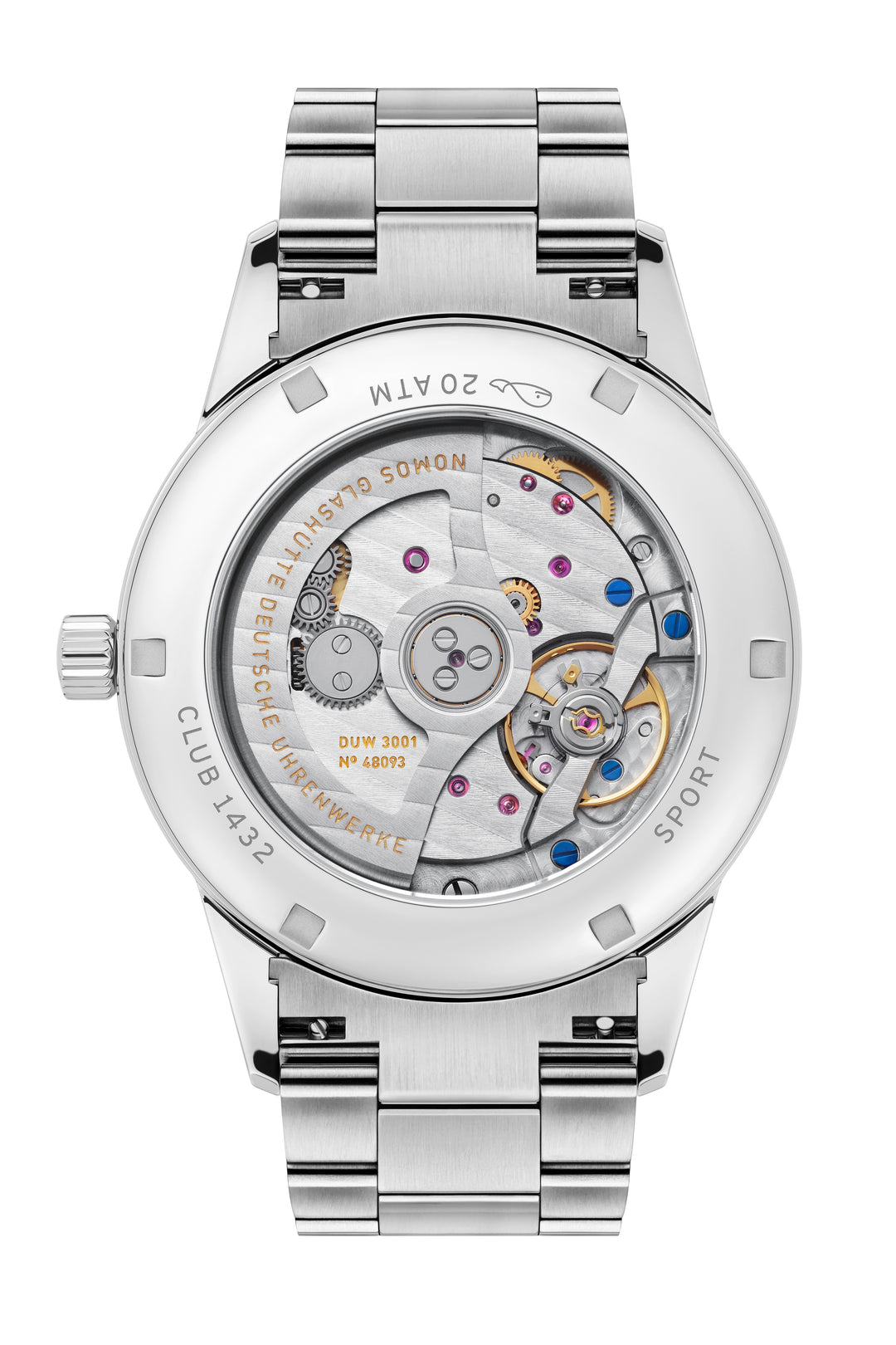 NOMOS Club 39.5mm Galvanized, brown gold, sunburst decoration Dial Grey Bracelet Club Sport, with quick-change spring bars Strap