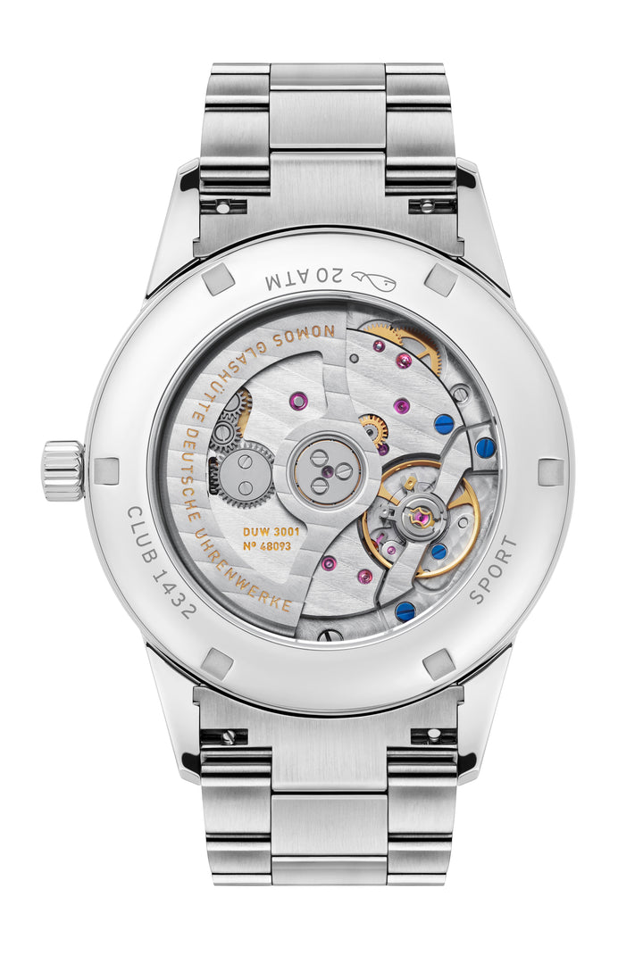 NOMOS Club 39.5mm Galvanized, brown gold, sunburst decoration Dial Grey Bracelet Club Sport, with quick-change spring bars Strap