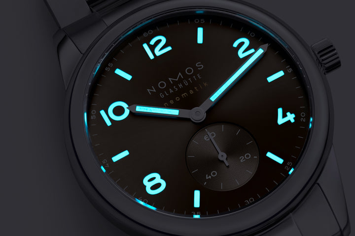 NOMOS Club 39.5mm Galvanized, brown gold, sunburst decoration Dial Grey Bracelet Club Sport, with quick-change spring bars Strap