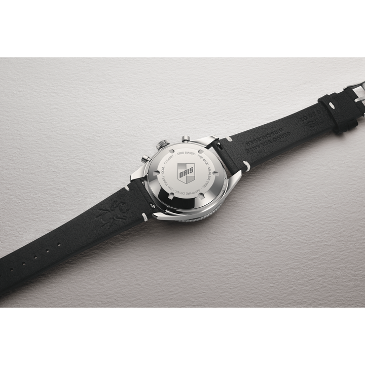 Oris Divers Sixty Five Chronograph 40mm silver grey Dial Black Strap