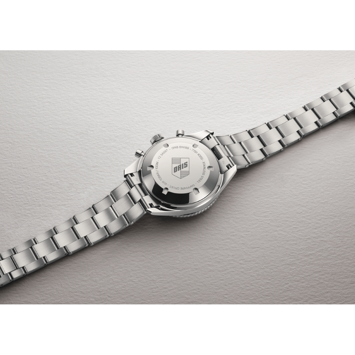 Oris Divers Sixty Five Chronograph 40mm silver grey Dial Silver Steel Bracelet