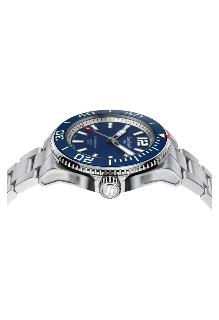 Hanhart Aquasphere FreeFall Blue 42mm Navy Dial Silver Steel Bracelet