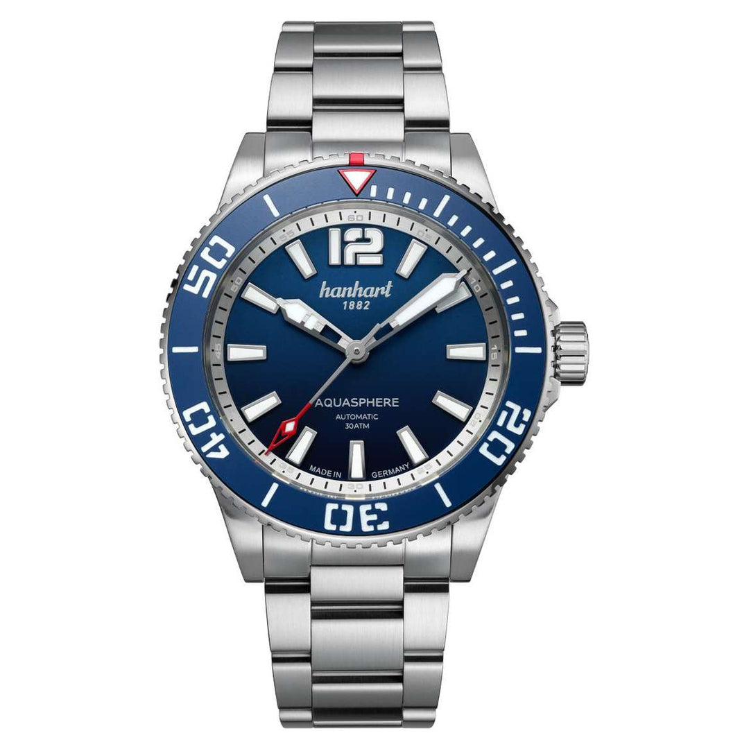 Hanhart Aquasphere Ocean Fade 42mm Blue Dial Silver Steel Bracelet
