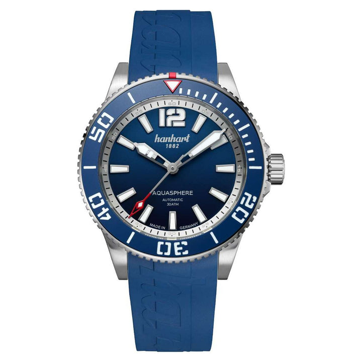 Hanhart Aquasphere Ocean Fade 42mm Blue Dial Blue Strap