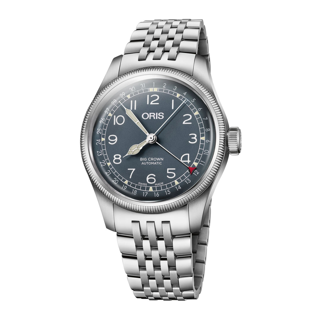 Oris Big Crown Pointer Date 40mm Blue Dial Silver Stainless Steel Bracelet