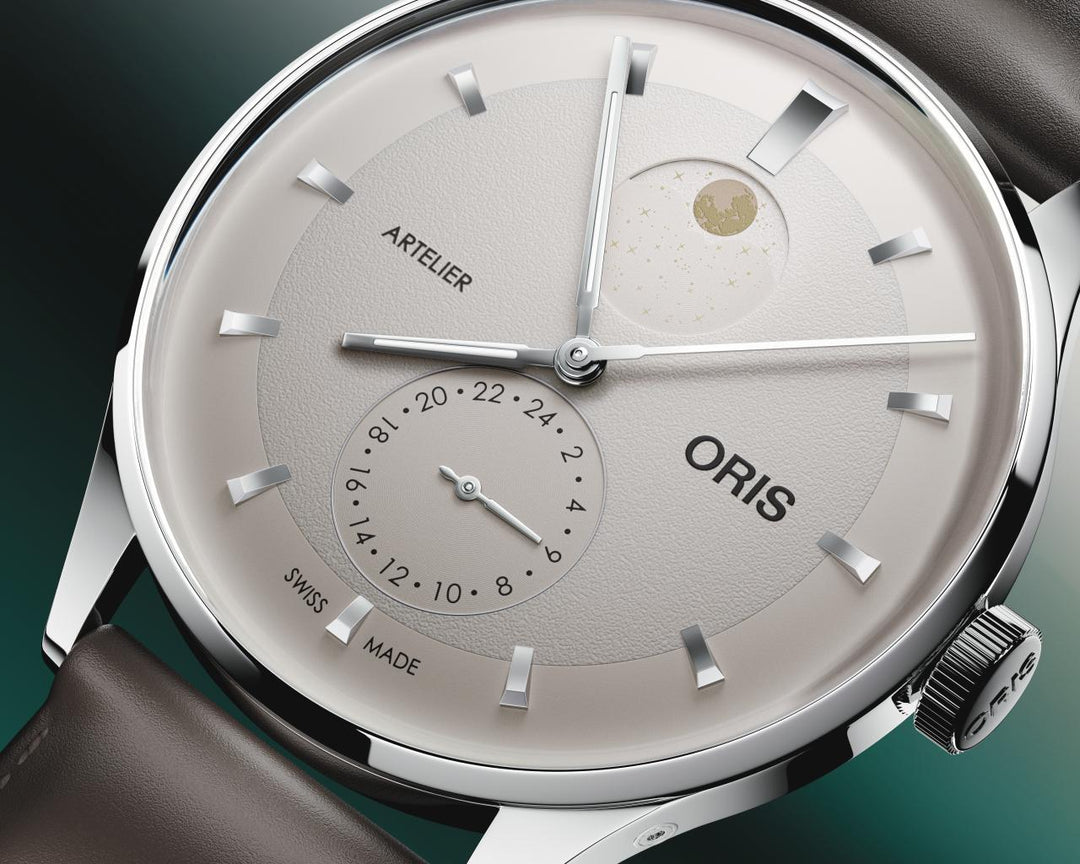 Oris Artelier Complication 39.5mm White Dial Black Leather Strap