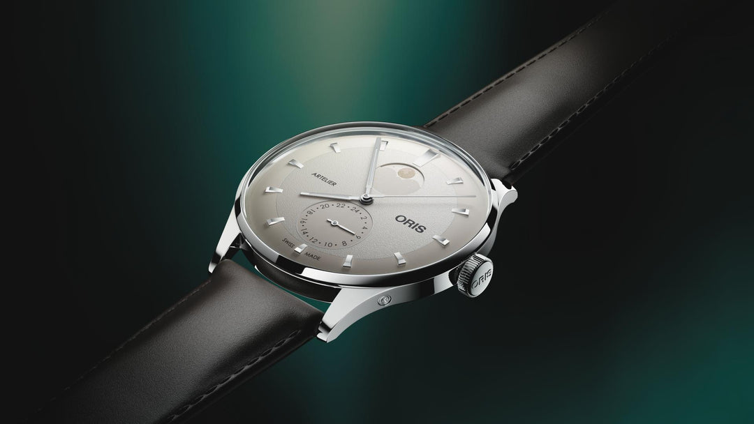 Oris Artelier Complication 39.5mm White Dial Black Leather Strap