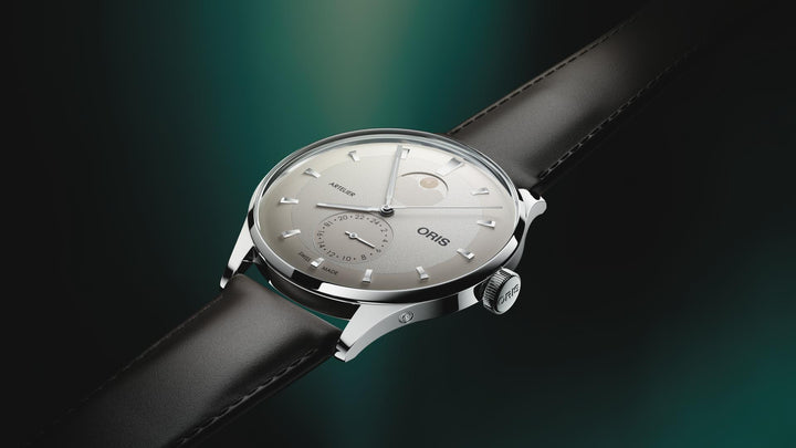 Oris Artelier Complication 39.5mm White Dial Black Leather Strap