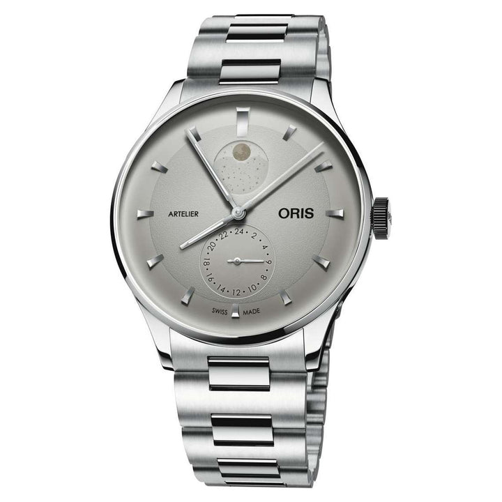 Oris Artelier Complication 39.5mm White Dial Silver Stainless Steel Bracelet
