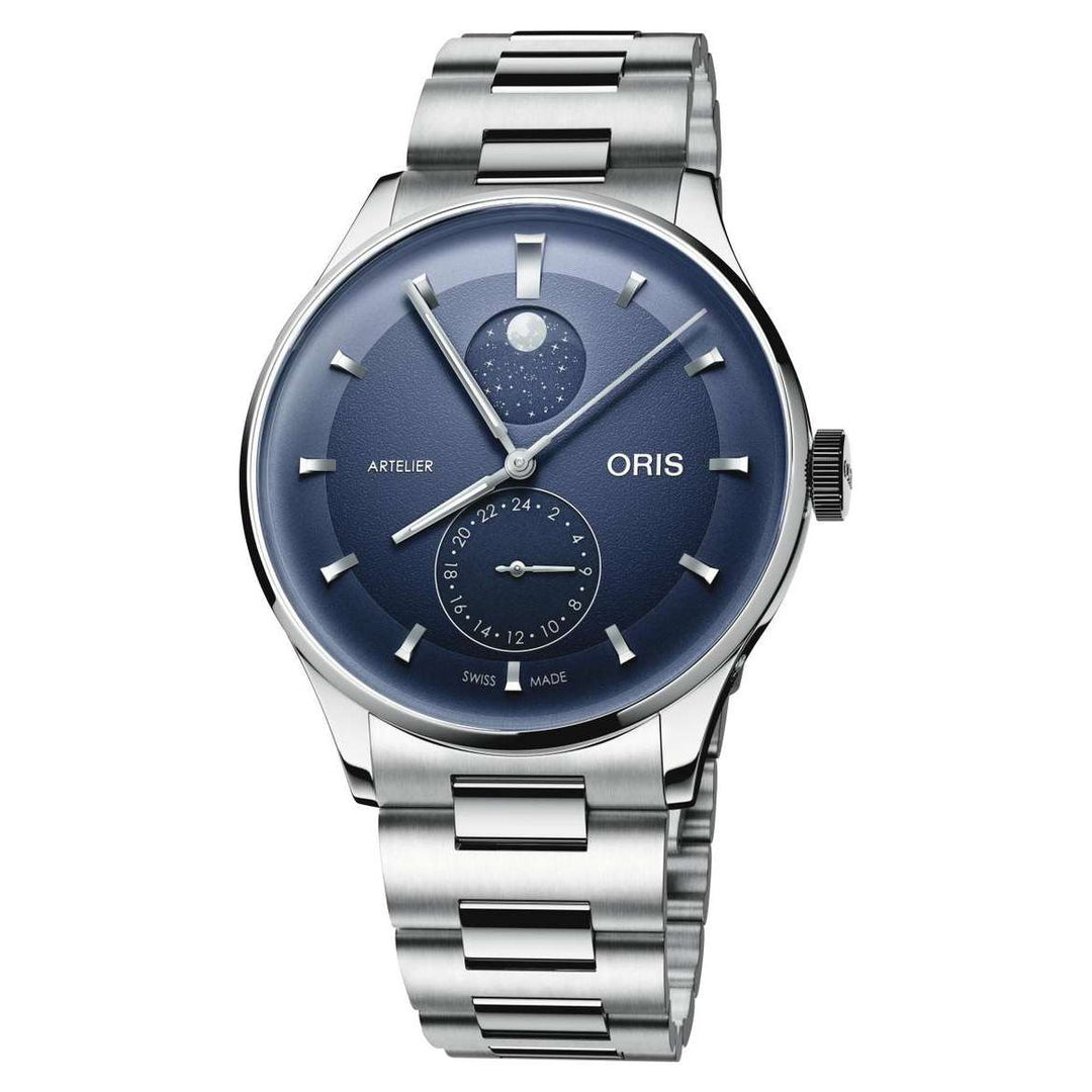 Oris Artelier Complication 39.5mm Blue Dial Silver Stainless Steel Bracelet