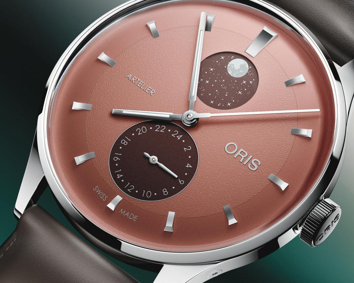 Oris Artelier Complication 39.5mm Brown Dial Black Leather Strap
