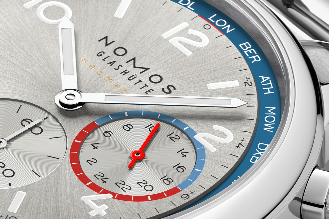 NOMOS Club 40mm Galvanized, rhodium-plated, sunburst decoration Dial Grey Bracelet Club Sport, with quick-change spring bars Strap