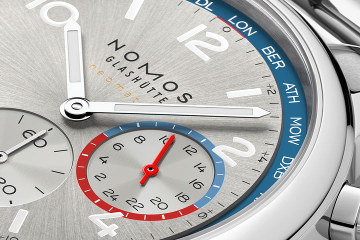 NOMOS Club 40mm Galvanized, rhodium-plated, sunburst decoration Dial Grey Bracelet Club Sport, with quick-change spring bars Strap