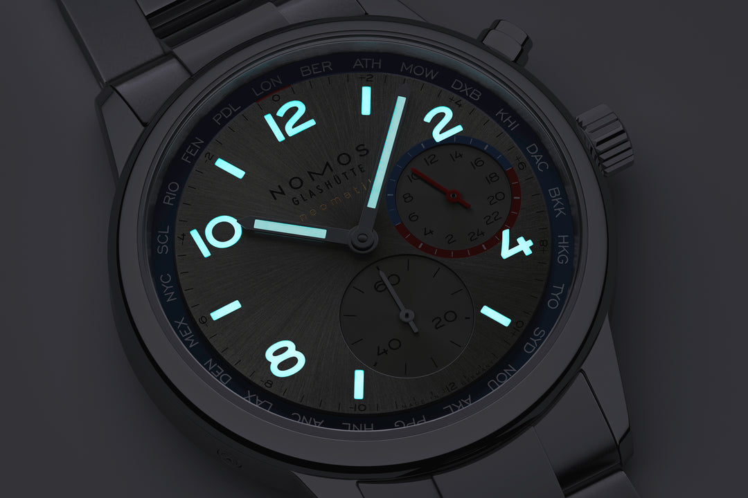 NOMOS Club 40mm Galvanized, rhodium-plated, sunburst decoration Dial Grey Bracelet Club Sport, with quick-change spring bars Strap