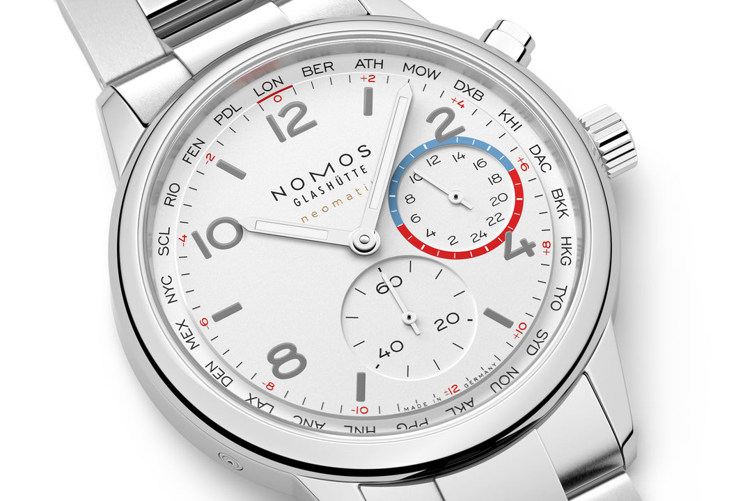 NOMOS Club 40mm Galvanized, white silver-plated Dial Grey Bracelet Club Sport, with quick-change spring bars Strap