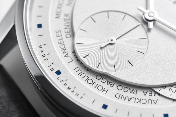 NOMOS Zürich 39.9mm Galvanized, white silver-plated Dial Black Horween Genuine Shell Cordovan Strap