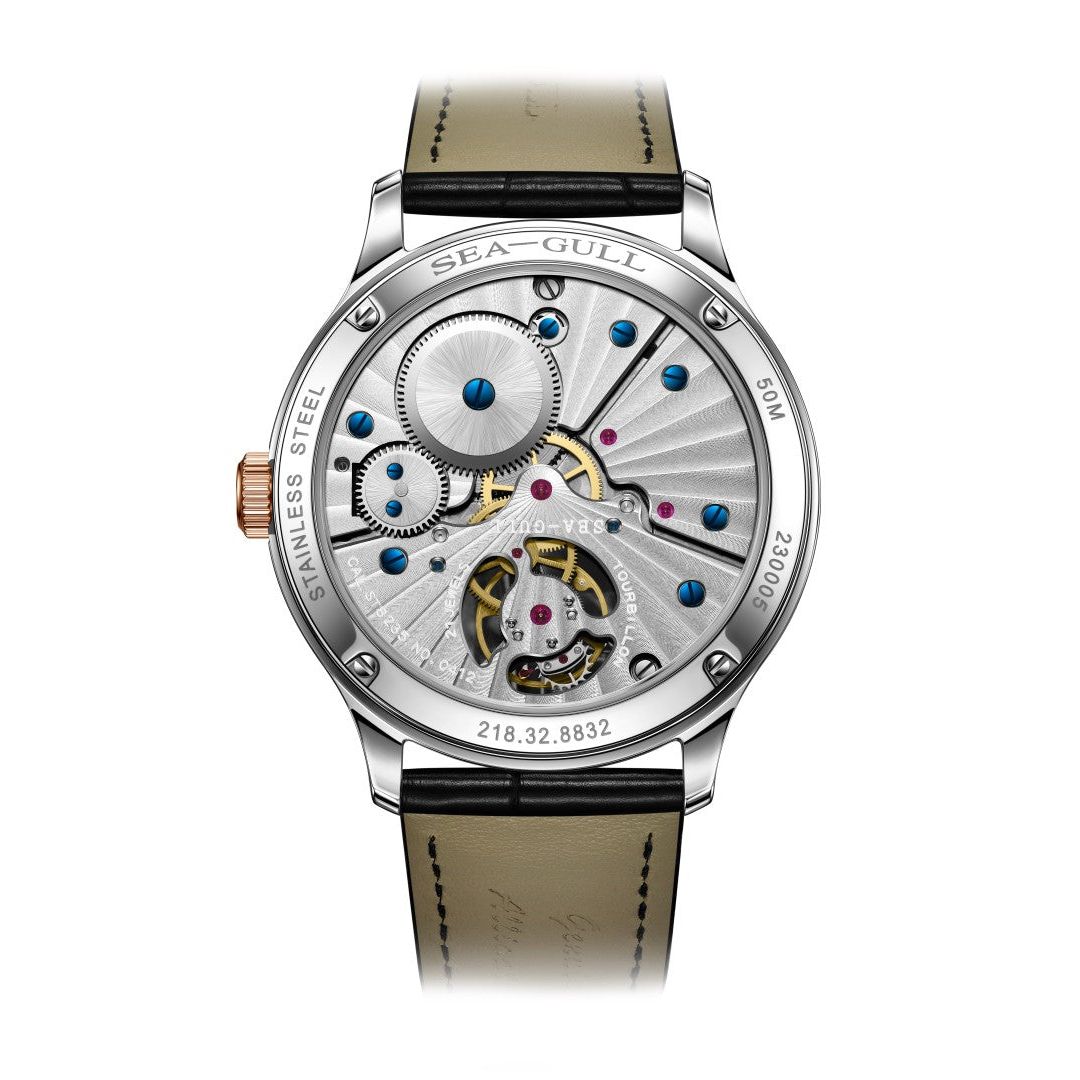 Seagull Tourbillon 42mm Blue Dial Black Strap