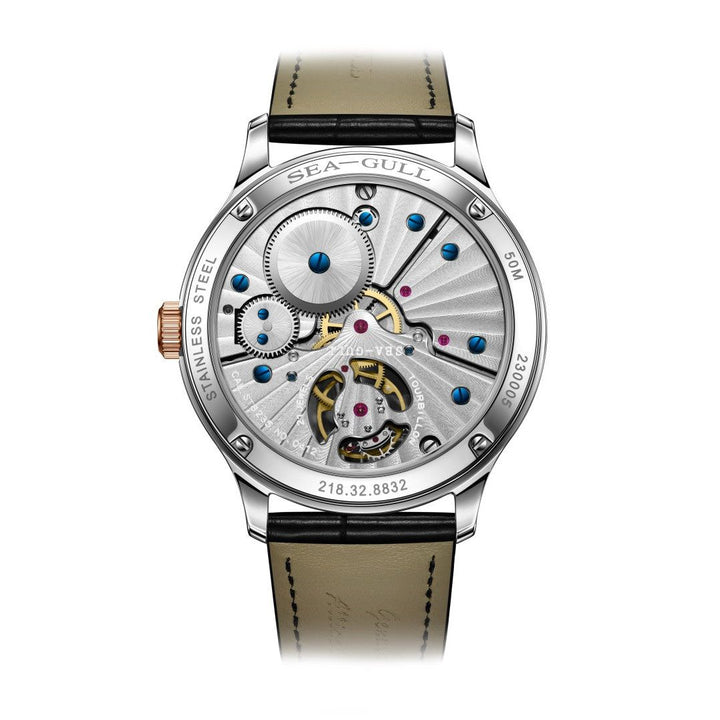 Seagull Tourbillon 42mm Blue Dial Black Strap