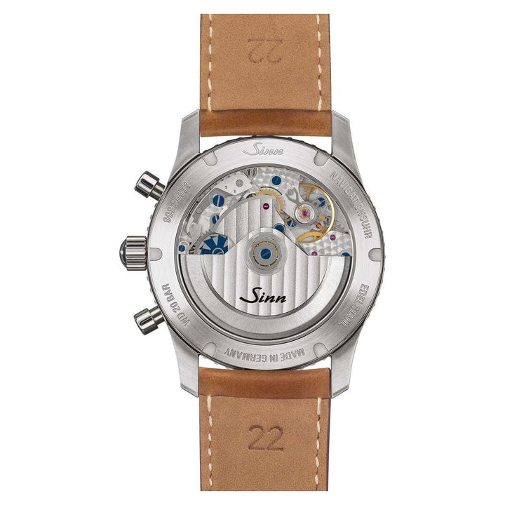 Sinn 903 St II G 41mm Green Dial Brown Strap