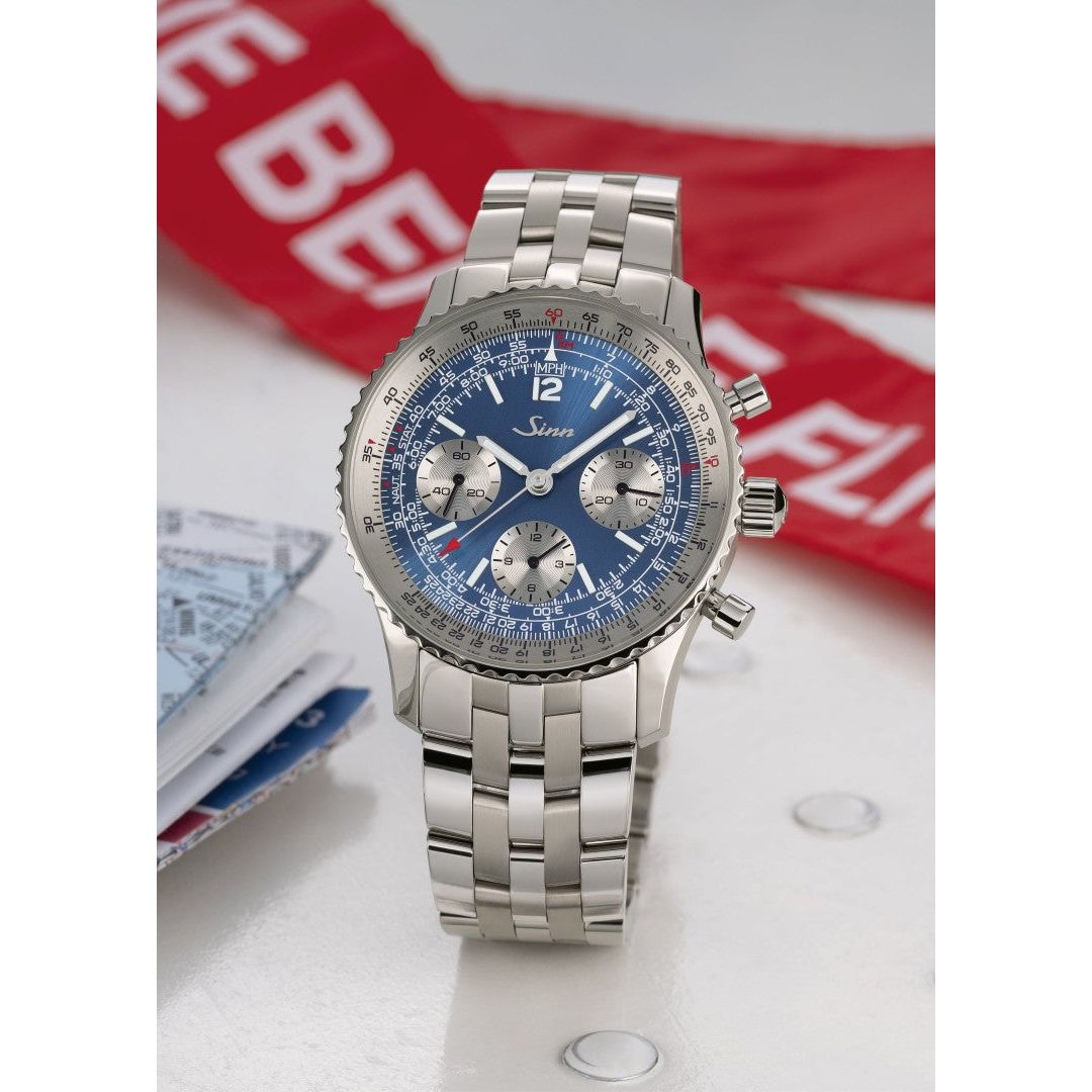 Sinn 903 Ti II Anniversary 41mm Blue Dial Titanium Bracelet