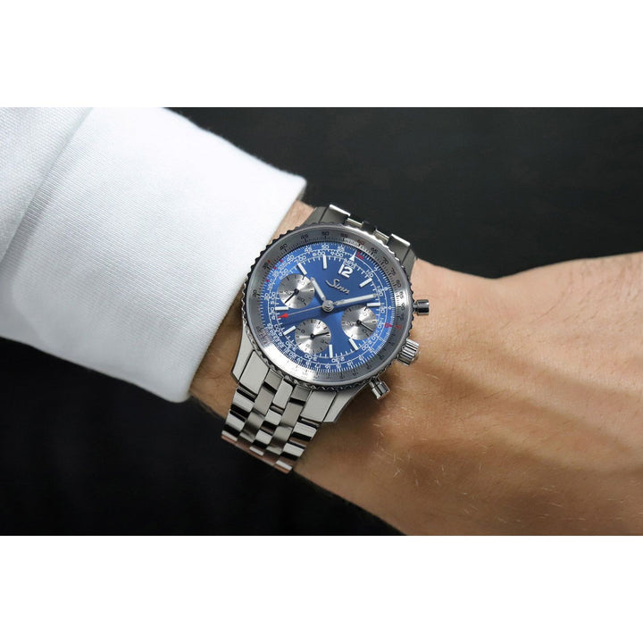 Sinn 903 Ti II Anniversary 41mm Blue Dial Titanium Bracelet