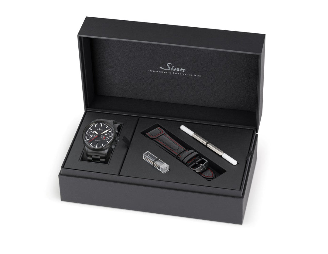 SINN 936 S 43mm Black Dial Black Stainless Steel Bracelet