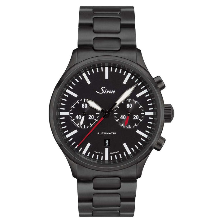 SINN 936 S 43mm Black Dial Black Stainless Steel Bracelet