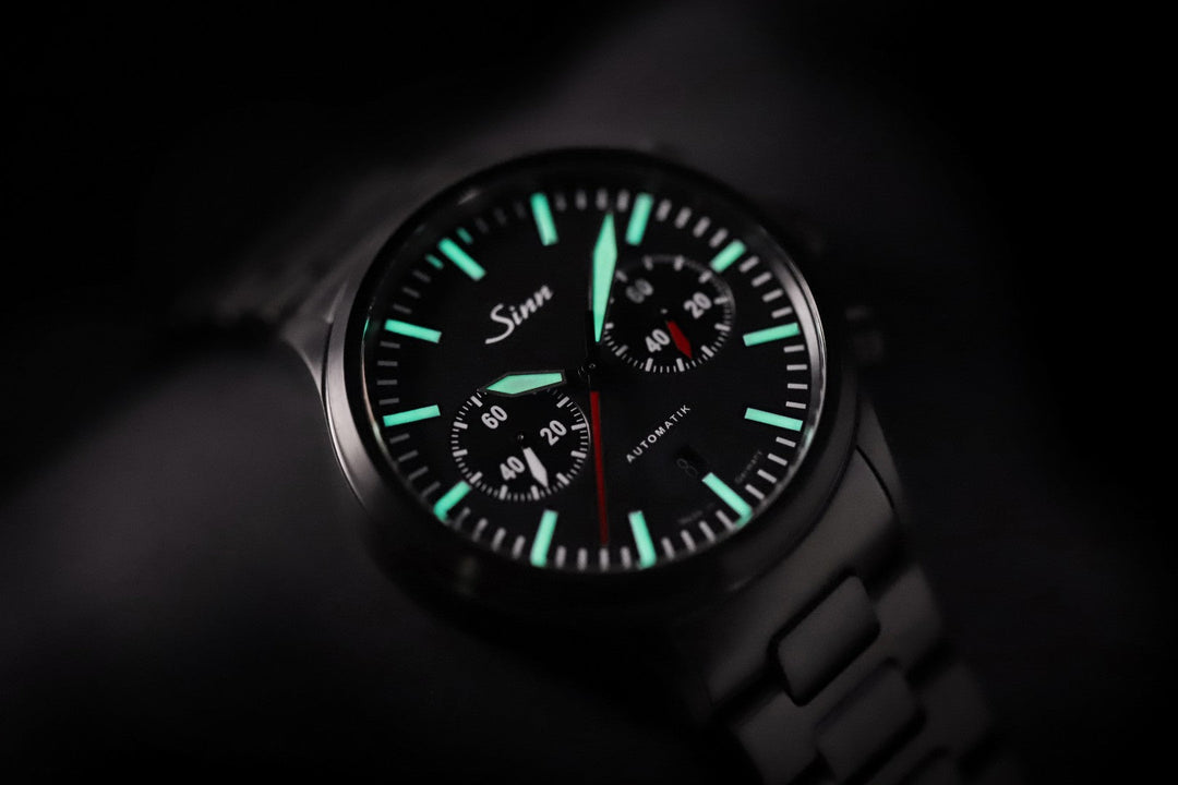 SINN 936 S 43mm Black Dial Black Stainless Steel Bracelet