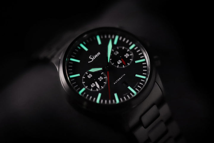 SINN 936 S 43mm Black Dial Black Stainless Steel Bracelet