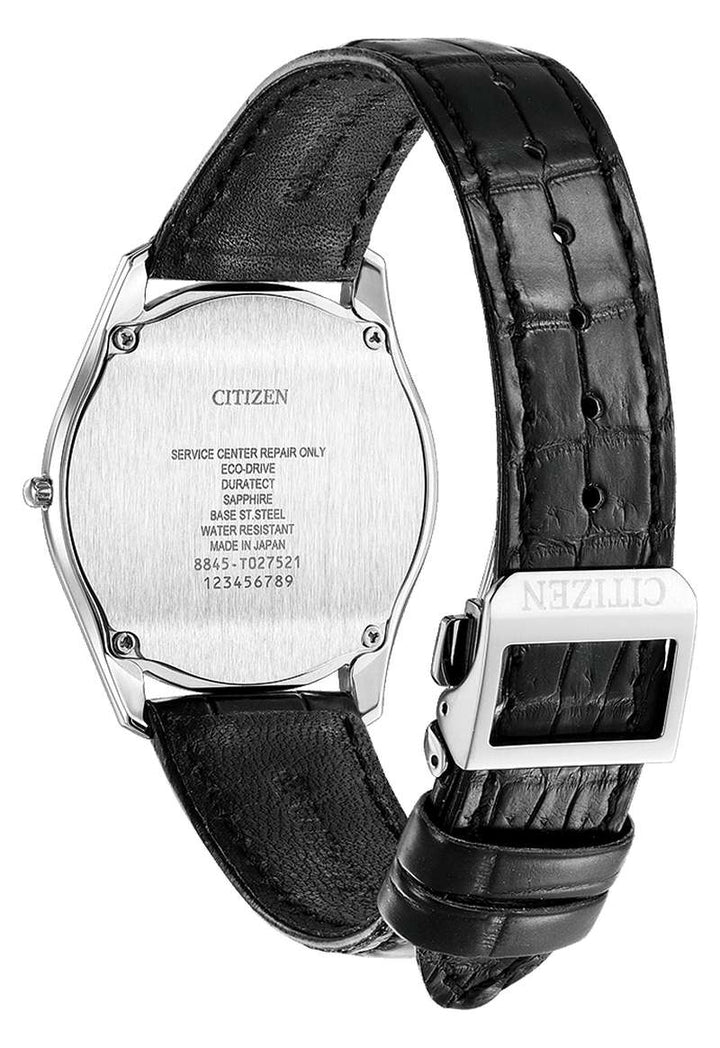 Citizen Eco-Drive One 36.6mm Black Dial Black Strap