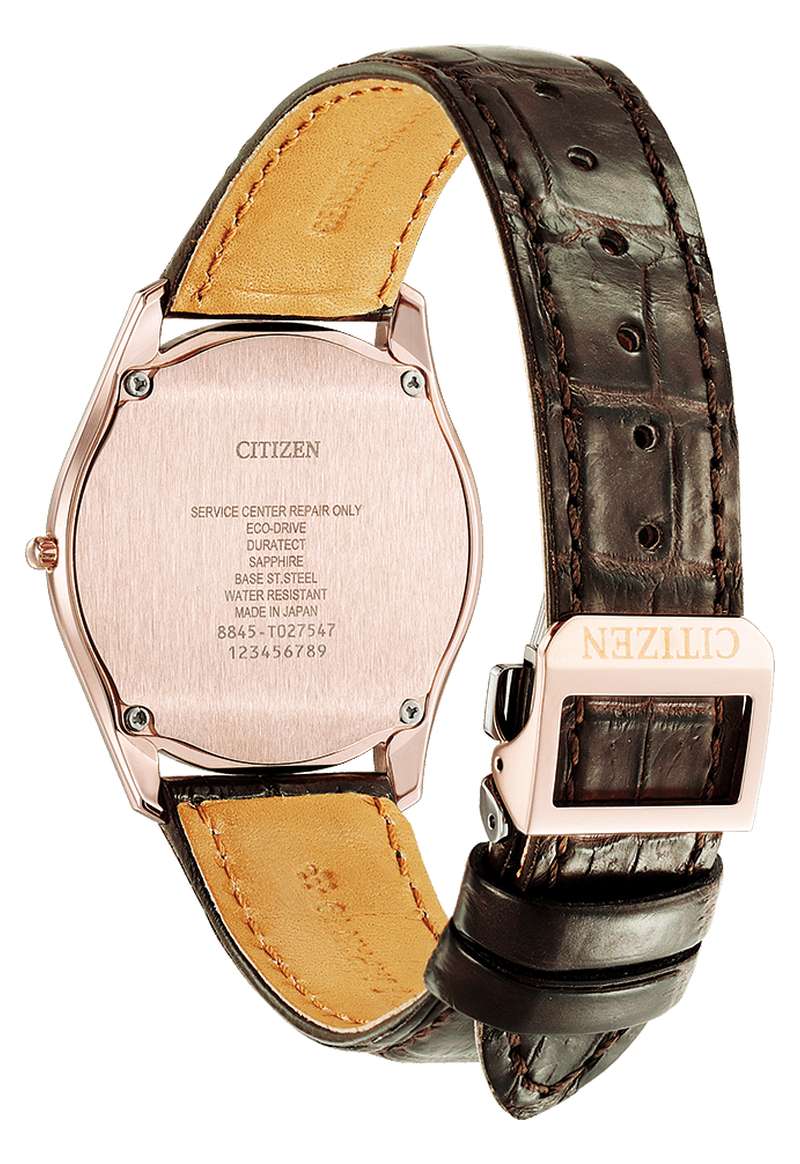 Citizen Eco-Drive One 36.6mm White Dial Brown Strap