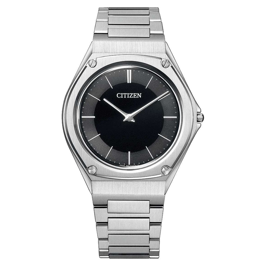 Citizen Eco-Drive One 38mm Black Dial Silver Strap