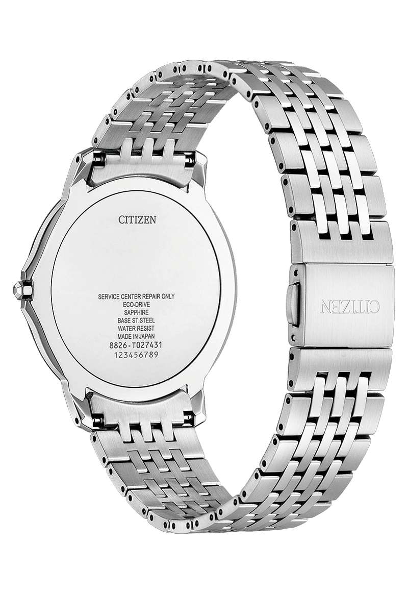 Citizen Eco-Drive One 39mm Black Dial Silver Strap