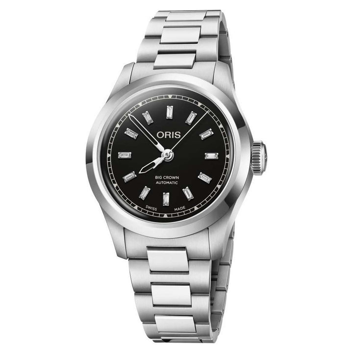 Oris Big Crown 34mm Black Dial Silver Steel Bracelet