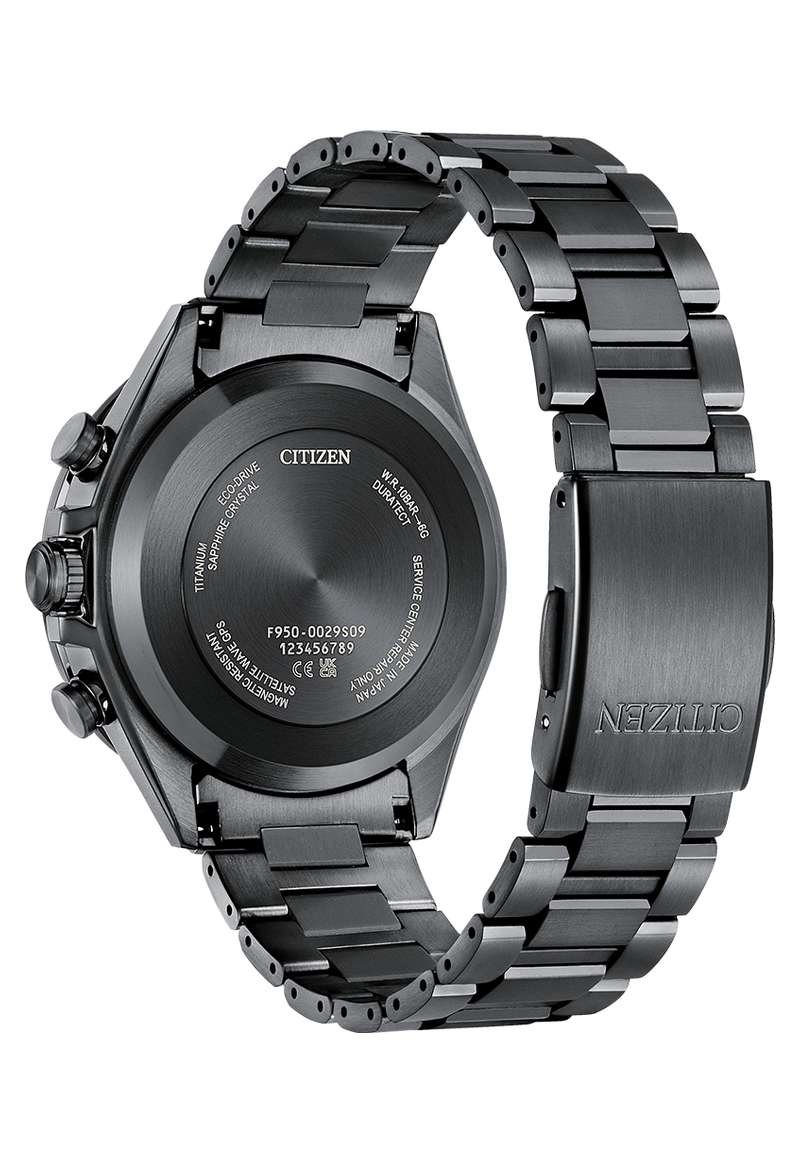 Citizen Attesa 44.6mm Purple Dial Black Strap