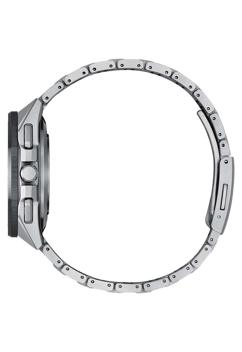 Citizen Attesa Satellite Wave 44mm Black Dial Silver Strap